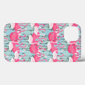 Roze en witte gewassen van vlamingos Case-Mate iPhone case (Achterkant (horizontaal))