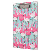 Roze en witte gewassen van vlamingos klembord (Links)