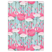 Roze en witte gewassen van vlamingos klembord (Achterkant)