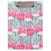 Roze en witte gewassen van vlamingos klembord (Voorkant)