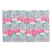 Roze en witte gewassen van vlamingos kussensloop (Achterkant-Rechts)