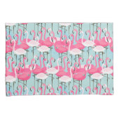 Roze en witte gewassen van vlamingos kussensloop (Voorkant-Rechts)