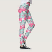 Roze en witte gewassen van vlamingos leggings (Rechts)