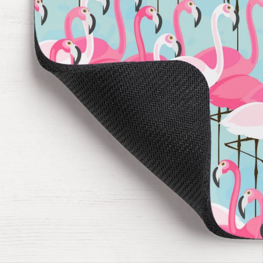 Roze en witte gewassen van vlamingos muismat (Hoek)