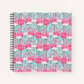 Roze en witte gewassen van vlamingos notitieboek (Voorkant)