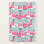 Roze en witte gewassen van vlamingos planner (Achterkant)