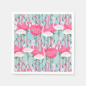 Roze en witte gewassen van vlamingos servet (Voorkant)