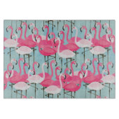 Roze en witte gewassen van vlamingos snijplank (Voorkant)