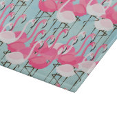 Roze en witte gewassen van vlamingos snijplank (Hoek)