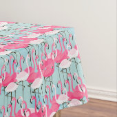 Roze en witte gewassen van vlamingos tafelkleed (Voorbeeld)