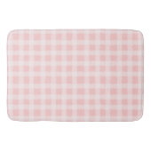 Roze en witte gingham Bath Mat (Voorkant)
