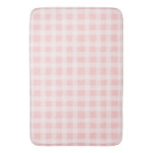 Roze en witte gingham Bath Mat (Voorkant Verticaal)