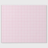 Roze en witte Gingham Cadeaupapier (Vlak)