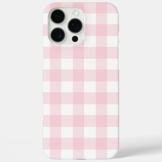 Roze en witte Gingham Check Case-Mate iPhone Case (Achterkant)