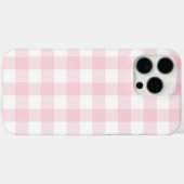 Roze en witte Gingham Check Case-Mate iPhone Case (Achterkant (horizontaal))