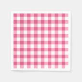 Roze en witte Gingham check patroon Servetten (Voorkant)