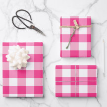 Roze en Witte Gingham Check Plaid