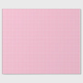 Roze en Witte Gingham Inpakpapier (Vlak)