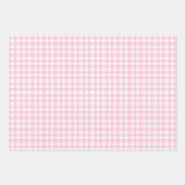Roze en witte Gingham Inpakpapier Vel (Voorkant 2)