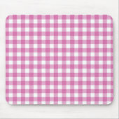 Roze en witte gingham muismat (Voorkant)