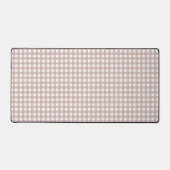 Roze en witte Gingham-patroon Bureaumat (Voorkant)