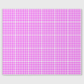 Roze en witte gingham Patroon Cadeaupapier (Vlak)