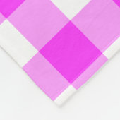 Roze en witte gingham Patroon Fleece Deken (Hoek)