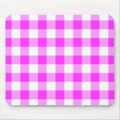 Roze en witte gingham Patroon Muismat (Voorkant)