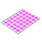Roze en witte gingham Patroon Notitieboek (Linkerzijde)