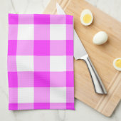 Roze en witte Gingham-patroon Theedoek (Quarter Fold)