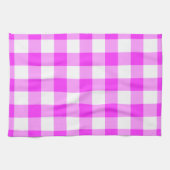 Roze en witte Gingham-patroon Theedoek (Horizontaal)