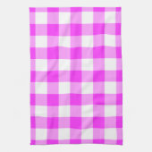 Roze en witte Gingham-patroon Theedoek (Verticaal)