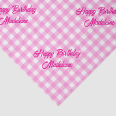 Roze en witte gingham Patroon Tissuepapier (Detail)