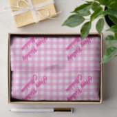 Roze en witte gingham Patroon Tissuepapier (Geschenk)
