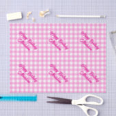 Roze en witte gingham Patroon Tissuepapier (Craft)