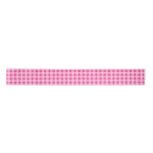Roze en witte Gingham Pattern Ribbon Satijnen Lint (Voorkant)