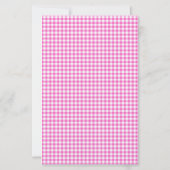 Roze en Witte Gingham Plaid Persoonlijk Briefpapier (Achterkant)
