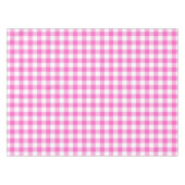 Roze en witte gingham Pset Tafelkleed (Voorkant (Horizontaal))