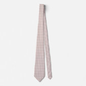 Roze en witte gingham ruitjespatroon stropdas (Voorkant)