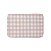 Roze en witte gingham ruitpatroon badmat (Voorkant)