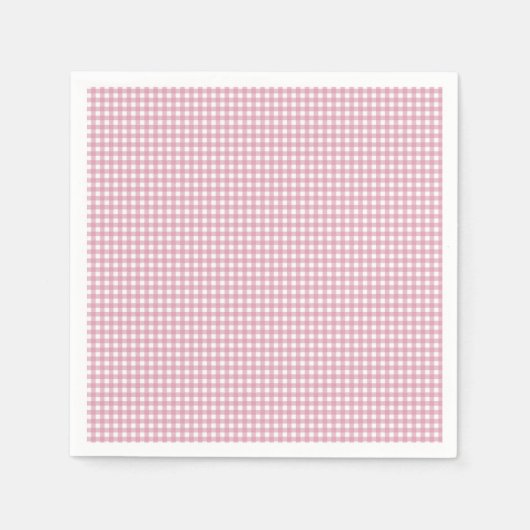Roze en witte gingham servetten (Voorkant)