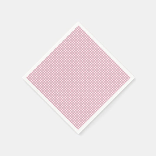 Roze en witte gingham servetten (Hoek)