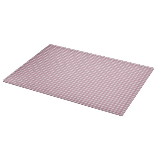 Roze en witte gingham snijplank (Hoek)