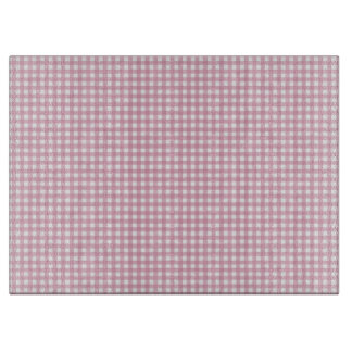 Roze en witte gingham snijplank