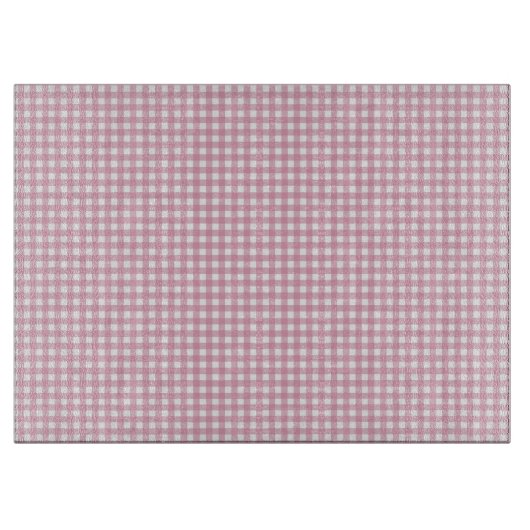 Roze en witte gingham snijplank (Voorkant)