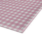 Roze en witte gingham snijplank (Hoek)