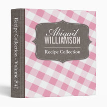 Roze en witte gingham Southern Recipe Multomap