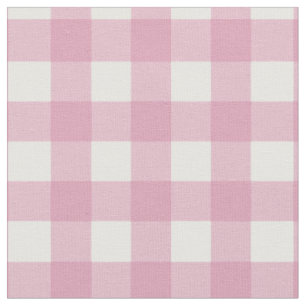 Roze en witte gingham stof