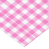 Roze en witte gingham tafelkleed (Gekanteld)