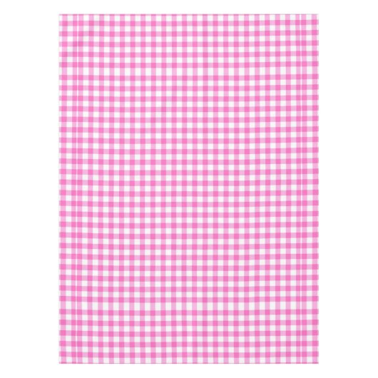 Roze en witte gingham tafelkleed (Voorkant)